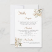 Boho trouwgegevens in het Spaans Bedankkaart (Voorkant)