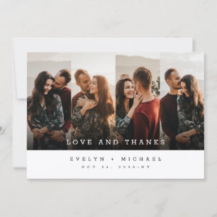 Boho Trouwkaart Met Fotocollage Bedankt
