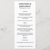 Boho Trouwmenu Kaart Tropisch Bloemmotief Terracot (Achterkant)