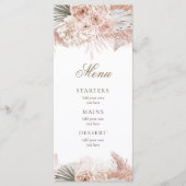 Boho trouwmenu menu (Voorkant)