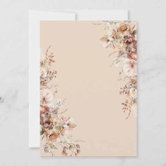 Boho Tuin Bloemen Liefde in Bloom Vrijgezellenfees Kaart (Achterkant)