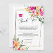 Boho tuin bloemengoud foto afstuderen kaart (Voorkant)