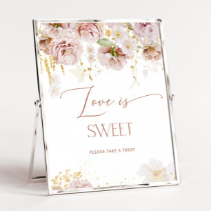Boho tuin Liefde is zoet neem een traktatie Poster