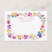 Boho tuin wilde bloemen Advies wenst afstuderen Informatiekaartje (Voorkant)