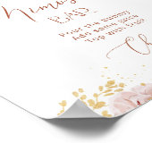 Boho tuinbloemen mimosa bar poster (Hoek)