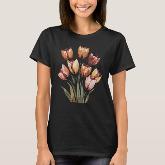 Boho Tulpen T-shirt (Voorkant)