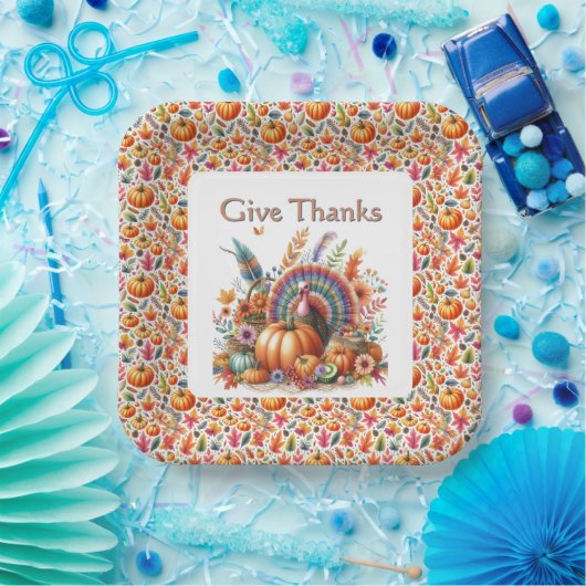 Boho Turkse Thanksgiving  Papieren Bordje (Feest)