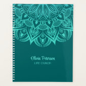 Boho Turquoise et Turquoise Mandala Life Coach Pla (Devant)