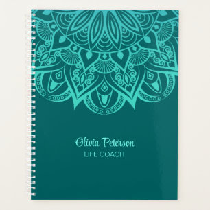 Boho Turquoise et Turquoise Mandala Life Coach Pla