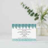 Boho Turquoise Hôtel Hébergement Insertion Cartes (Debout devant)