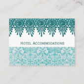 Boho Turquoise Hôtel Hébergement Insertion Cartes (Dos)
