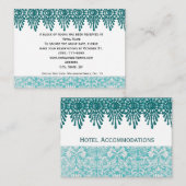 Boho Turquoise Hôtel Hébergement Insertion Cartes (Devant / Derrière)