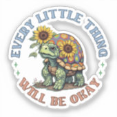 Boho Turtle Every little Thing positivity Hippie Sticker (Voorkant)