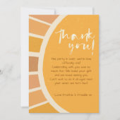 Boho tweelingen eerste reis rond zon foto 1 verjaa bedankkaart (Voorkant)