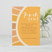 Boho tweelingen eerste reis rond zon foto 1 verjaa bedankkaart (Staand voorkant)