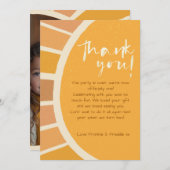 Boho tweelingen eerste reis rond zon foto 1 verjaa bedankkaart (Voorkant / Achterkant)