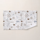 Boho Twigs & Pinecone Christmas ID986 (Serviette à main)