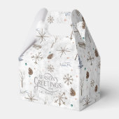 Boho Twigs & Pinecone Kerstmis ID986 Bedankdoosjes (Voorkant Zijde)