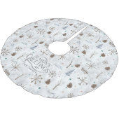 Boho Twigs & Pinecone Kerstmis ID986 Kerstboom Rok (Gekanteld)