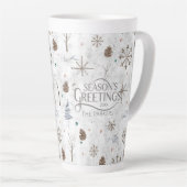 Boho Twigs & Pinecone Kerstmis ID986 Latte Mok (Rechterhoek)