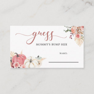 Boho Twin roze en wit pompoen mama's bump teken Informatiekaartje