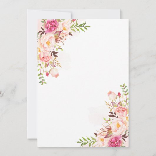 Boho Two Wild Birthday Invitation Aquarelle Boho (Dos)