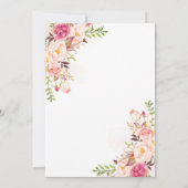 Boho Two Wild Birthday Invitation Waterverf Boho Kaart (Achterkant)