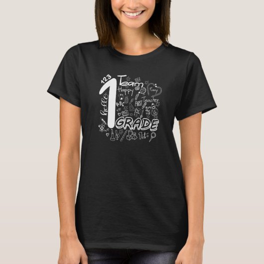 Boho Typografie 1e klas Leerling T-shirt (Voorkant)
