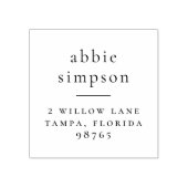Boho Typografie Naam Naam Naam Naam Retouradres Rubberstempel (Afrduk)