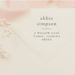 Boho Typografie Naam Naam Naam Naam Retouradres Rubberstempel