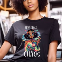 Boho Typografie T-shirt - Vrede vinden in de Chaos