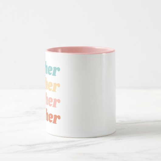 Boho Typographic Teacher Appreciation Mok (Midden)