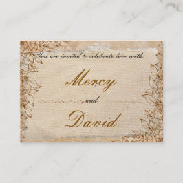 Boho Uitnodigingskaart voor de Verloving Informatiekaartje