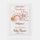 Boho Un petit rayon de soleil Baby shower fille (Recto)