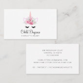 Boho Unicorn Carte de visite de garderie (Devant / Derrière)