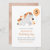 Boho Unicorn Invitation Anniversaire (Devant / Derrière)