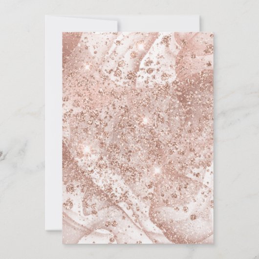 Boho Unicorn Rainbow Invitation d'anniversaire (Dos)