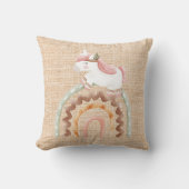 Boho unicorne arc-en-ciel lancer oreiller (Recto)