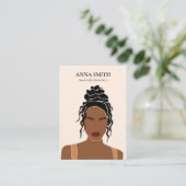 Boho, uniek, inclusief vrouwelijk computerscherm B Visitekaartje (Staand voorkant)
