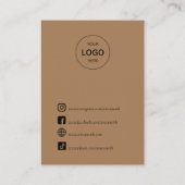 Boho, uniek, inclusief 'Woman Stud Earring Display Visitekaartje (Achterkant)