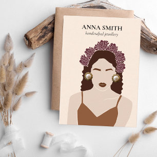 Boho, uniek, inclusief 'Woman Stud Earring Display Visitekaartje