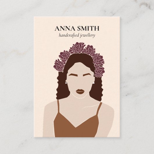 Boho, uniek, inclusief 'Woman Stud Earring Display Visitekaartje (Voorkant)