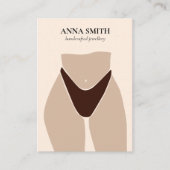 Boho - unieke Belly Button Piercing Display Cute B Visitekaartje (Voorkant)