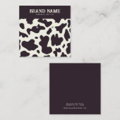 Boho vache motif Boucles d'oreilles Carte d'affich (Devant / Derrière)