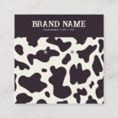 Boho vache motif Boucles d'oreilles Carte d'affich (Devant)