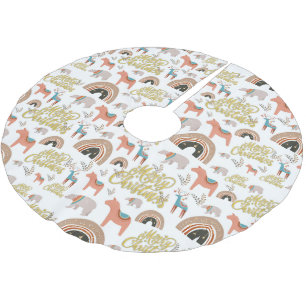 Boho vakantieseizoen kerstboom rok