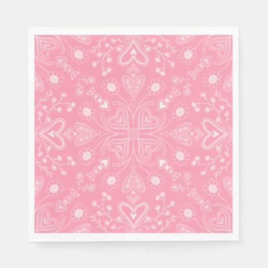 Boho Valentijn Garden Servet (Voorkant)