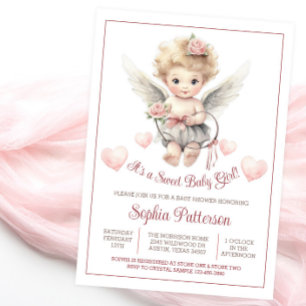 Boho Valentijn Liefste Cherub Baby Shower Kaart