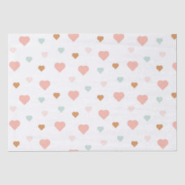 Boho Valentijnsdag pastel houdt van harten Wrappin Tissuepapier