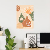 Boho Vases Wall Art Imprimer Poster Feuille Tropic (Bureau à domicile)